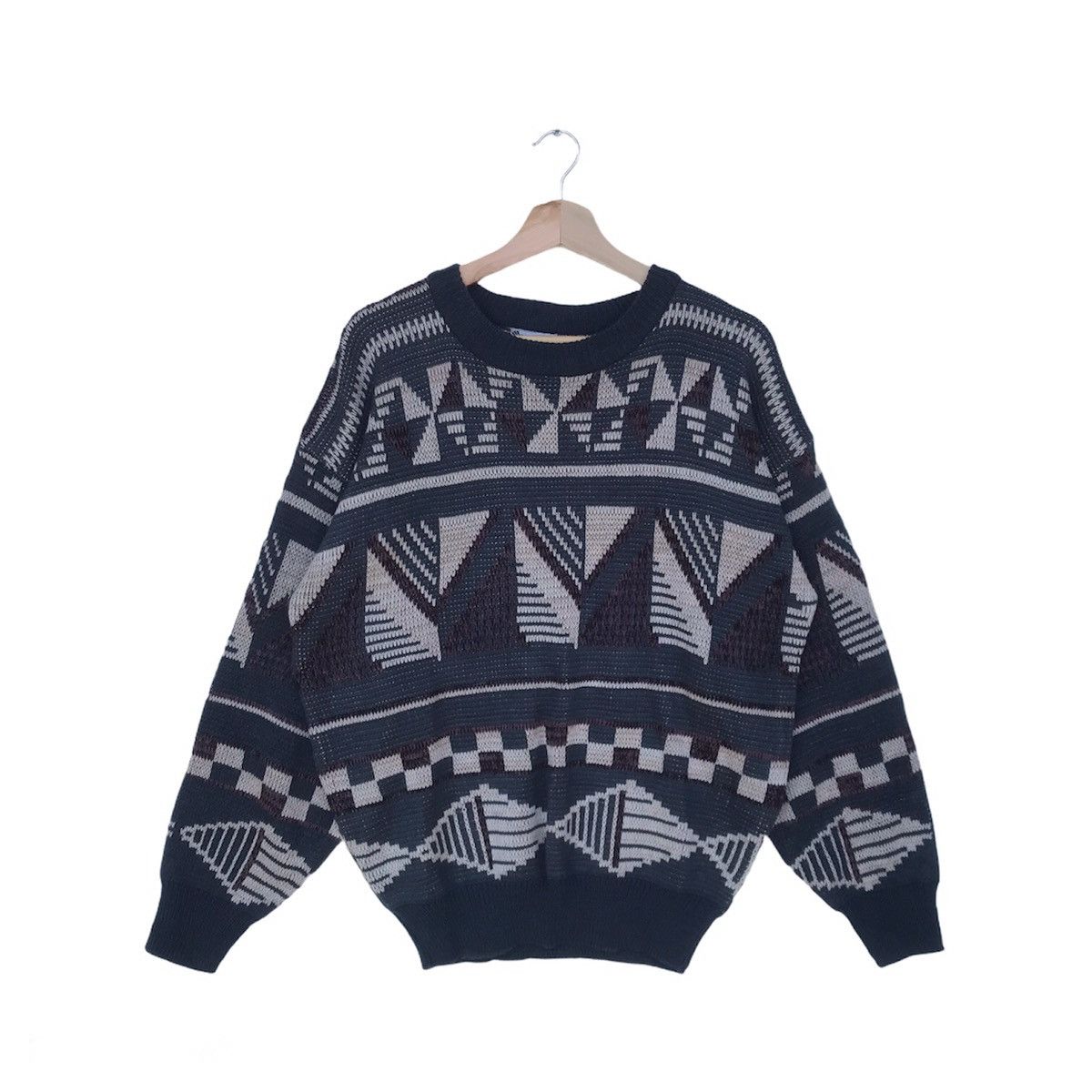 Aran Isles Knitwear × Coogi × Native Rock Canyon geometry polygon knitwear crewneck Size US L / EU 52-54 / 3 - 1 Thumbnail