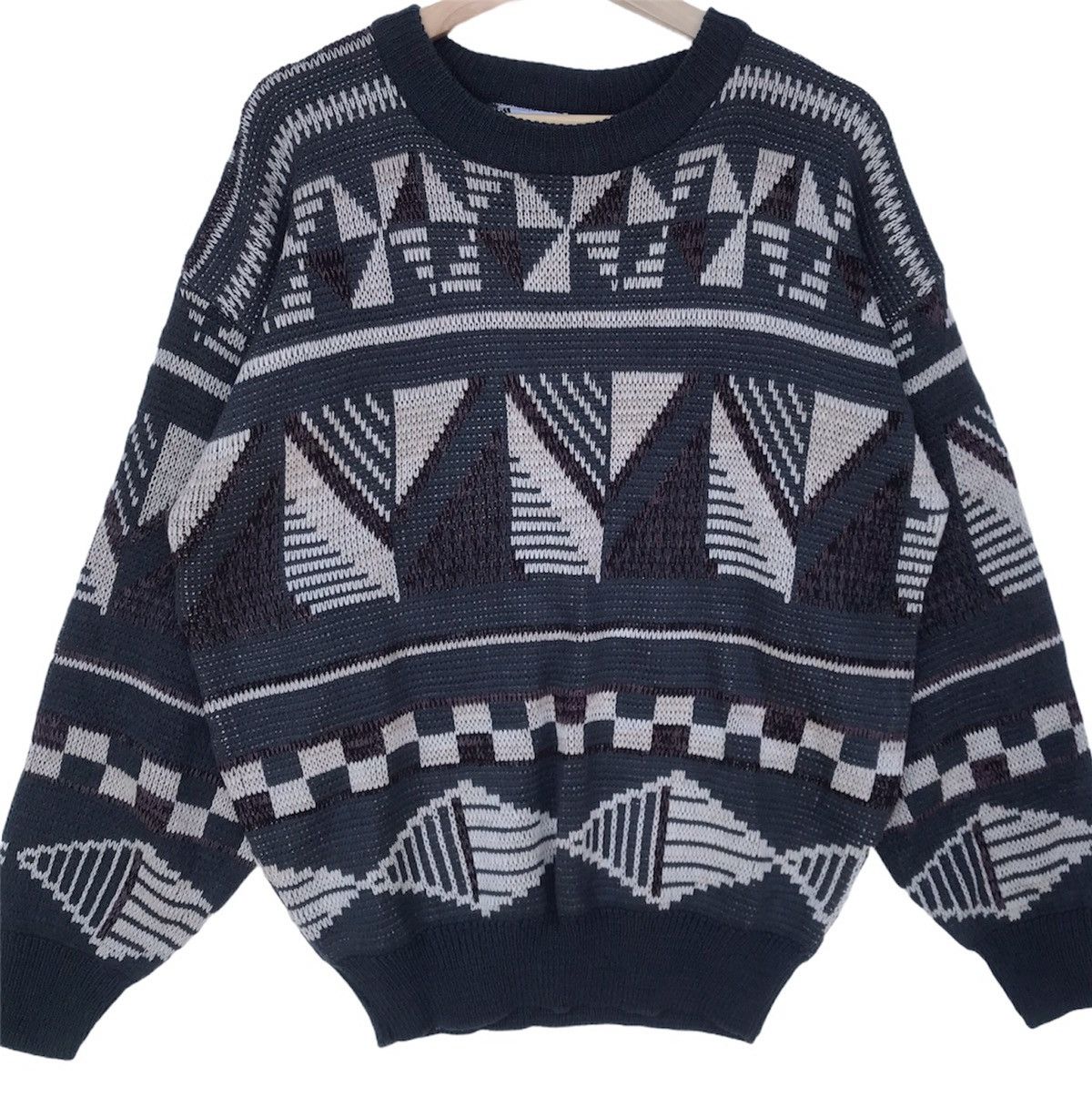 Aran Isles Knitwear × Coogi × Native Rock Canyon geometry polygon knitwear crewneck Size US L / EU 52-54 / 3 - 4 Thumbnail