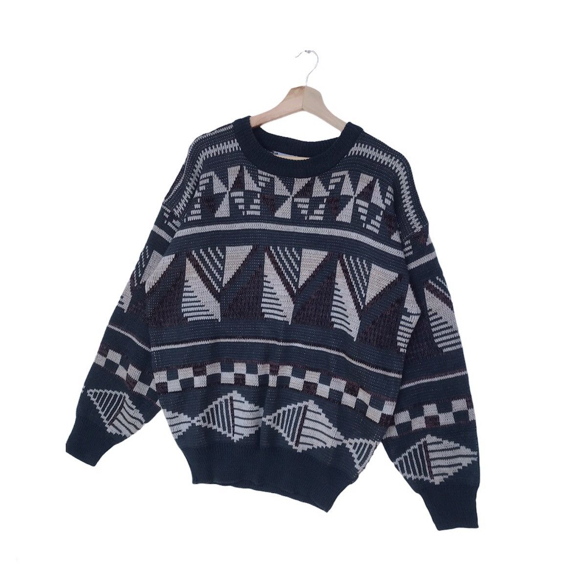 Aran Isles Knitwear × Coogi × Native Rock Canyon geometry polygon knitwear crewneck Size US L / EU 52-54 / 3 - 3 Thumbnail