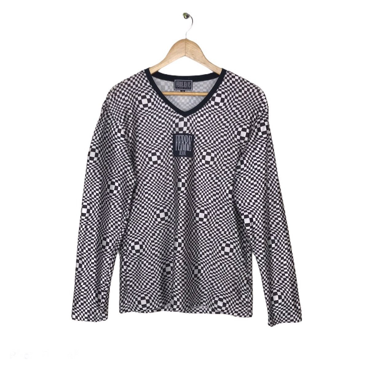 Ferre Ferre jean “Box” checkered chessboard stretchable Size US M / EU 48-50 / 2 - 1 Thumbnail
