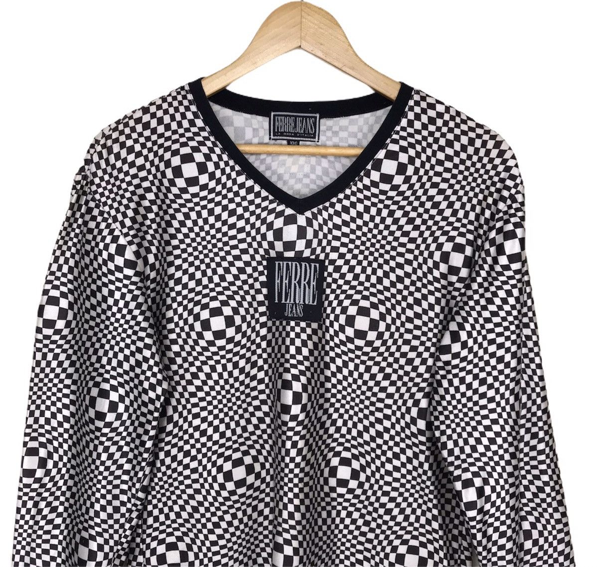 Ferre Ferre jean “Box” checkered chessboard stretchable Size US M / EU 48-50 / 2 - 2 Thumbnail