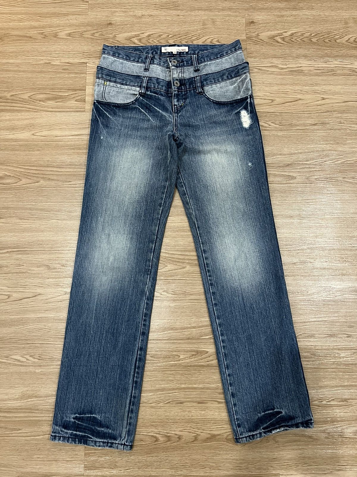 undefined mudwash lolita jeans double waist