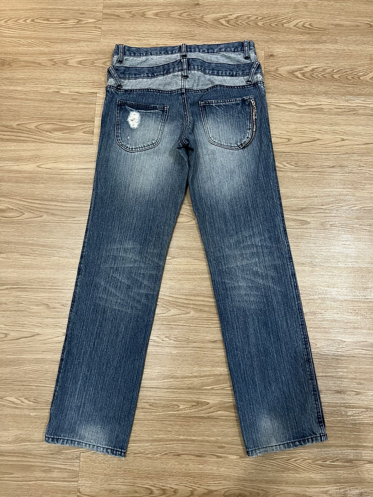 If Six Was Nine × Japanese Brand × Number (N)ine 🔥MEGA RARE🔥Nicole Club For Men Double Waist Jeans Size US 30 / EU 46 - 2 Thumbnail