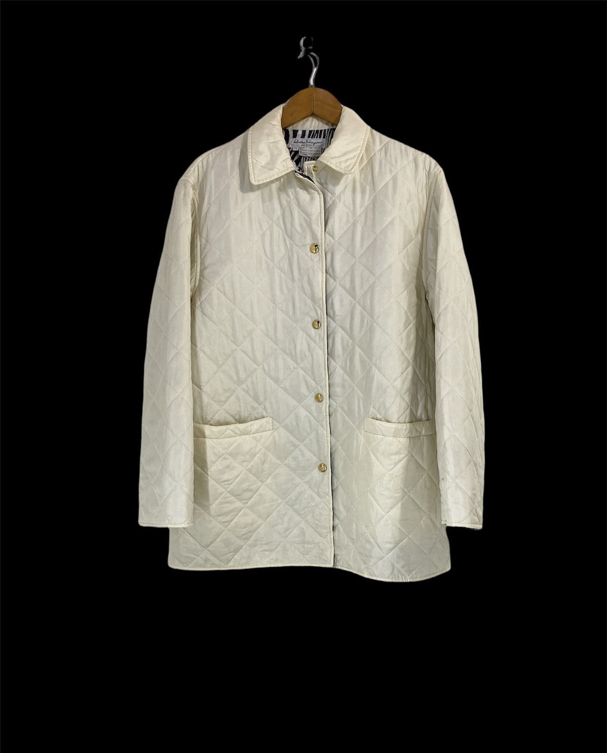 Salvatore Ferragamo Made in Italy Salvatore ferragamo silk Quilted Jacket Art Size US M / EU 48-50 / 2 - 2 Thumbnail