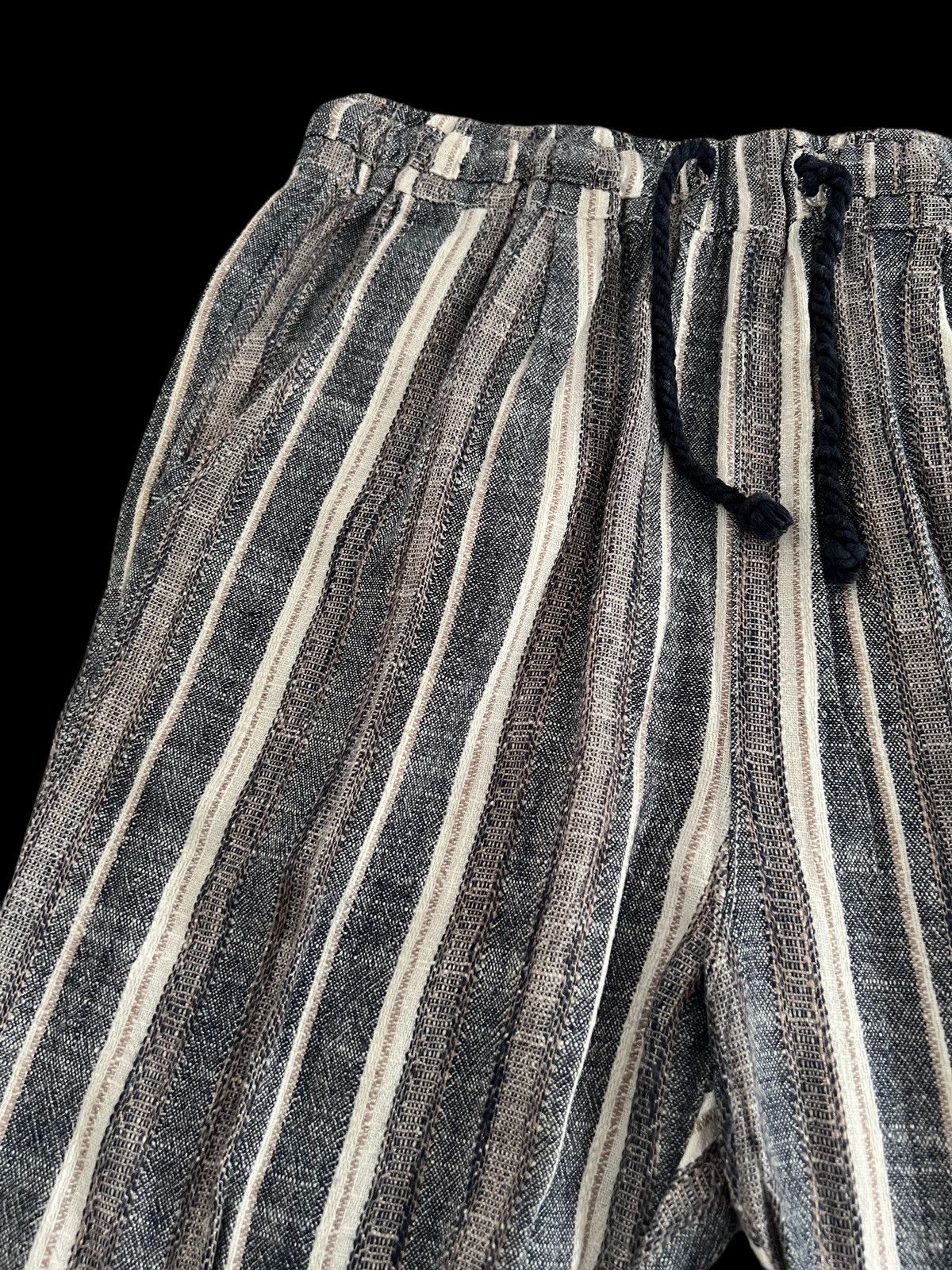 Japanese Brand Japanese TITICACA Stripes Drawstring Pants Kapital Style Size US 29 - 4 Thumbnail