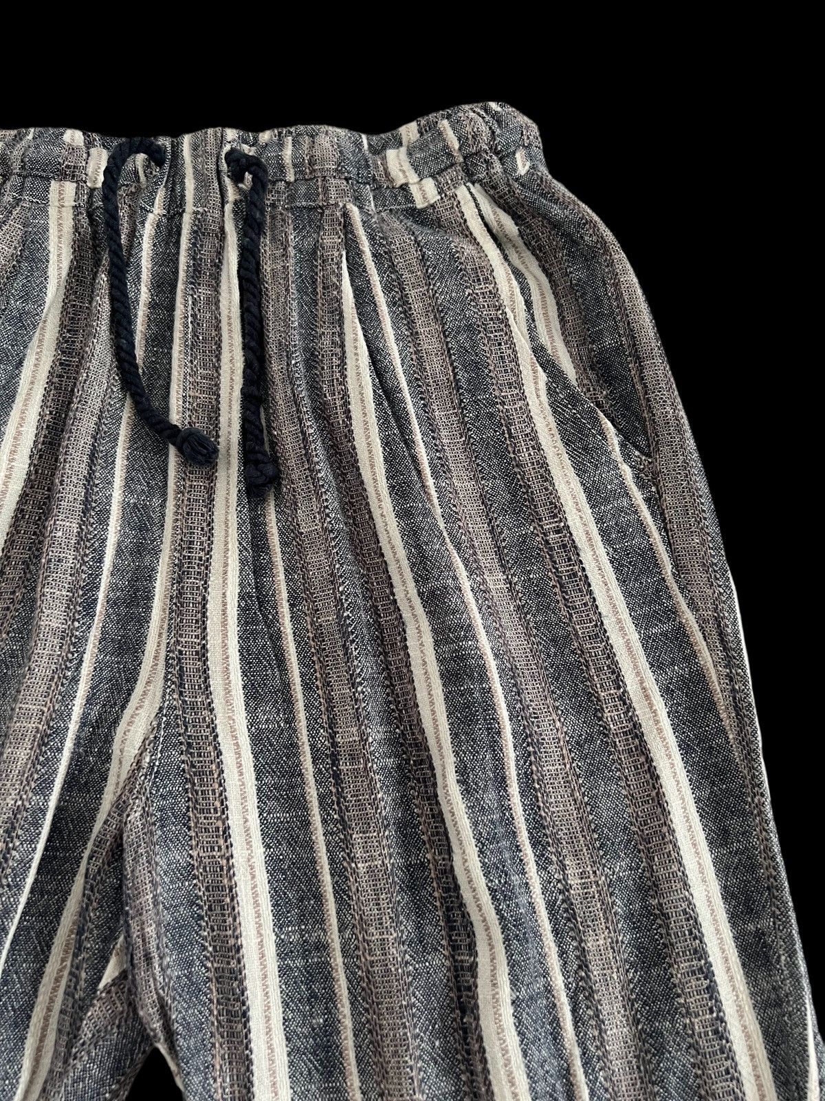 Japanese Brand Japanese TITICACA Stripes Drawstring Pants Kapital Style Size US 29 - 5 Thumbnail