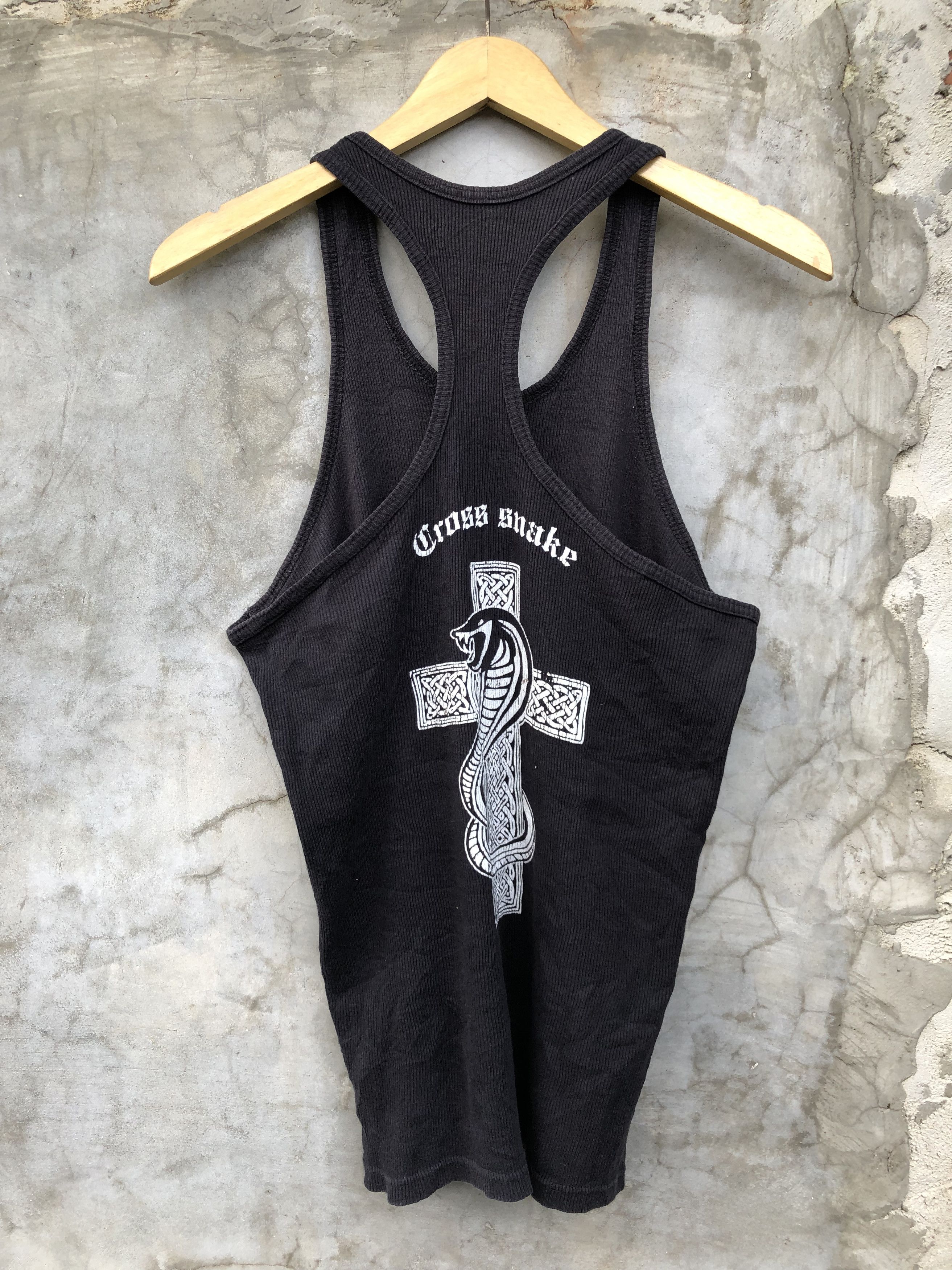 Beauty Beast Cross Snake look like chrome hearts Ribbed Tanktop Size US M / EU 48-50 / 2 - 1 Thumbnail