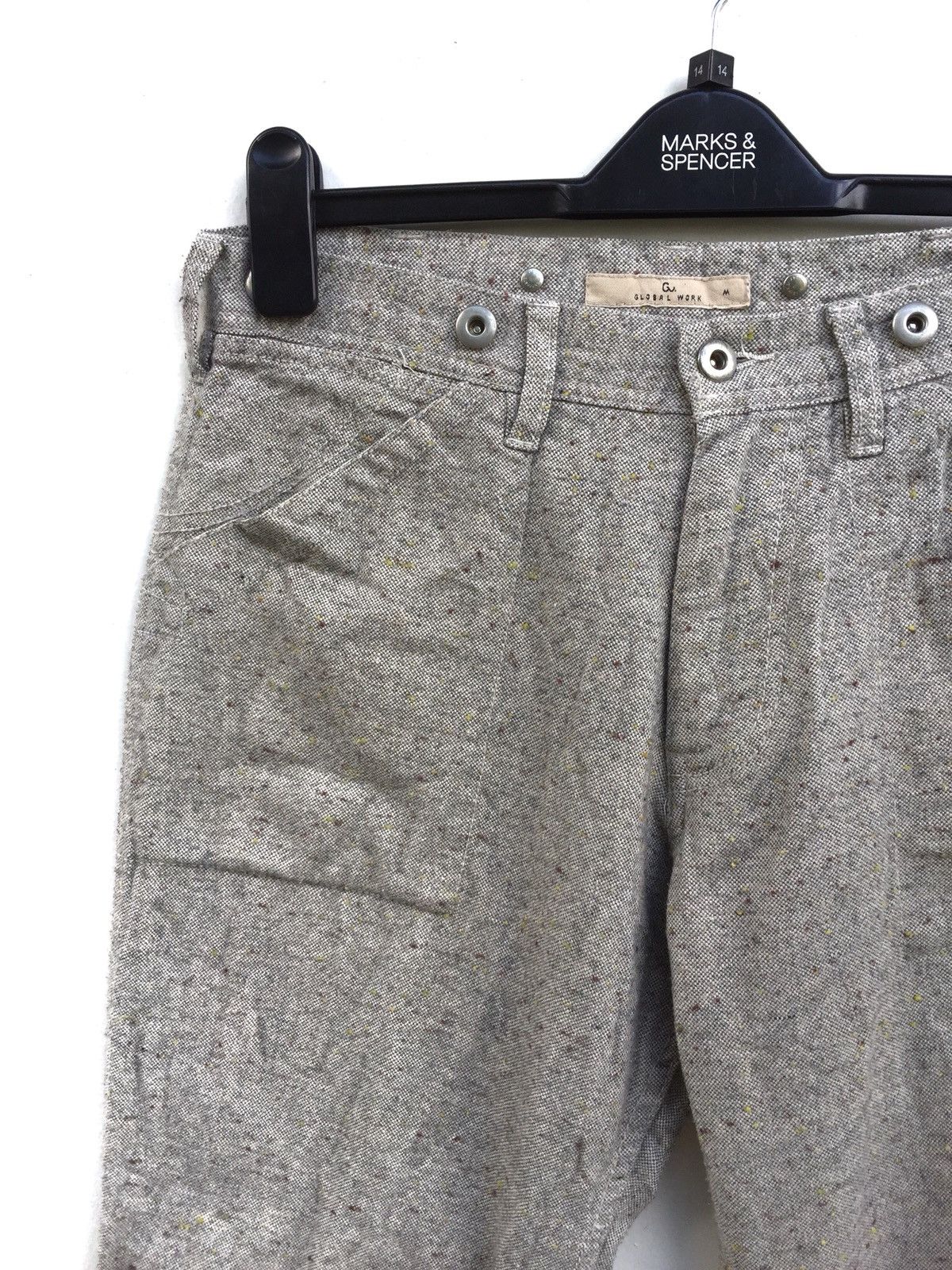 image of Global Work Wool Trousers Pants in Light Grey, Men's (Size 29)