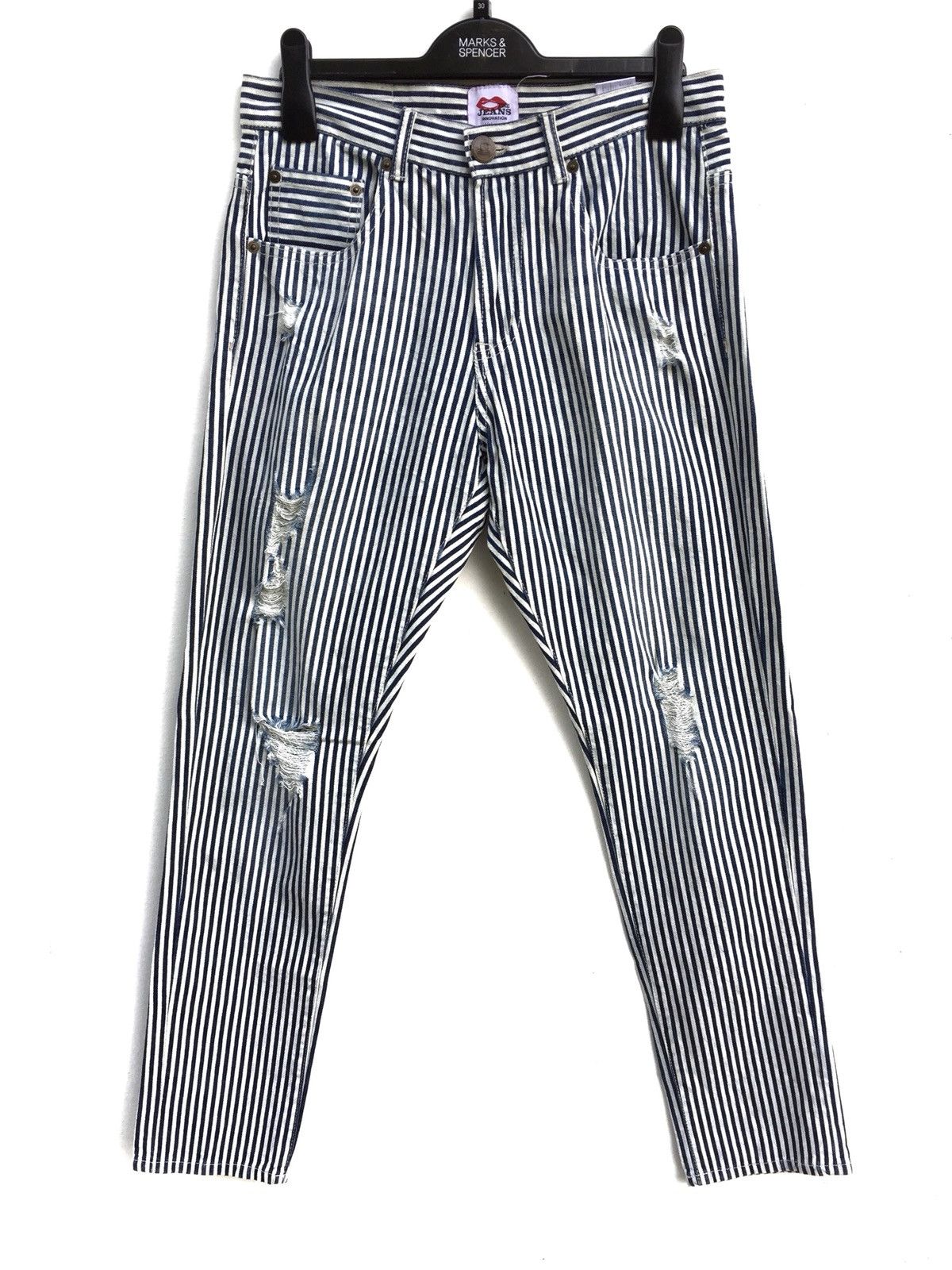 image of Valman Hickory Distressed Jeans, Men's (Size 28)