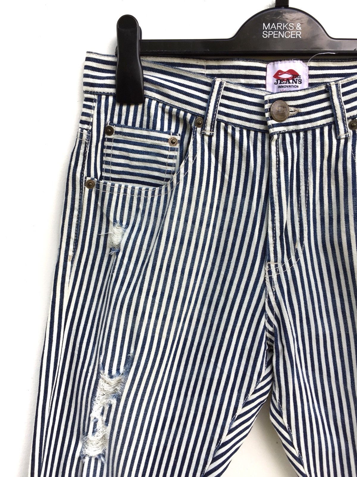 Japanese Brand Japanese Brand Valman Hickory Distressed Jeans Size US 28 / EU 44 - 5 Thumbnail