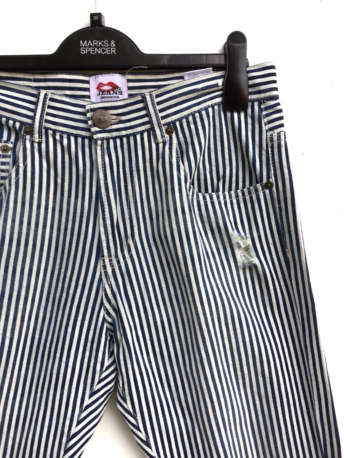 Japanese Brand Japanese Brand Valman Hickory Distressed Jeans Size US 28 / EU 44 - 6 Thumbnail