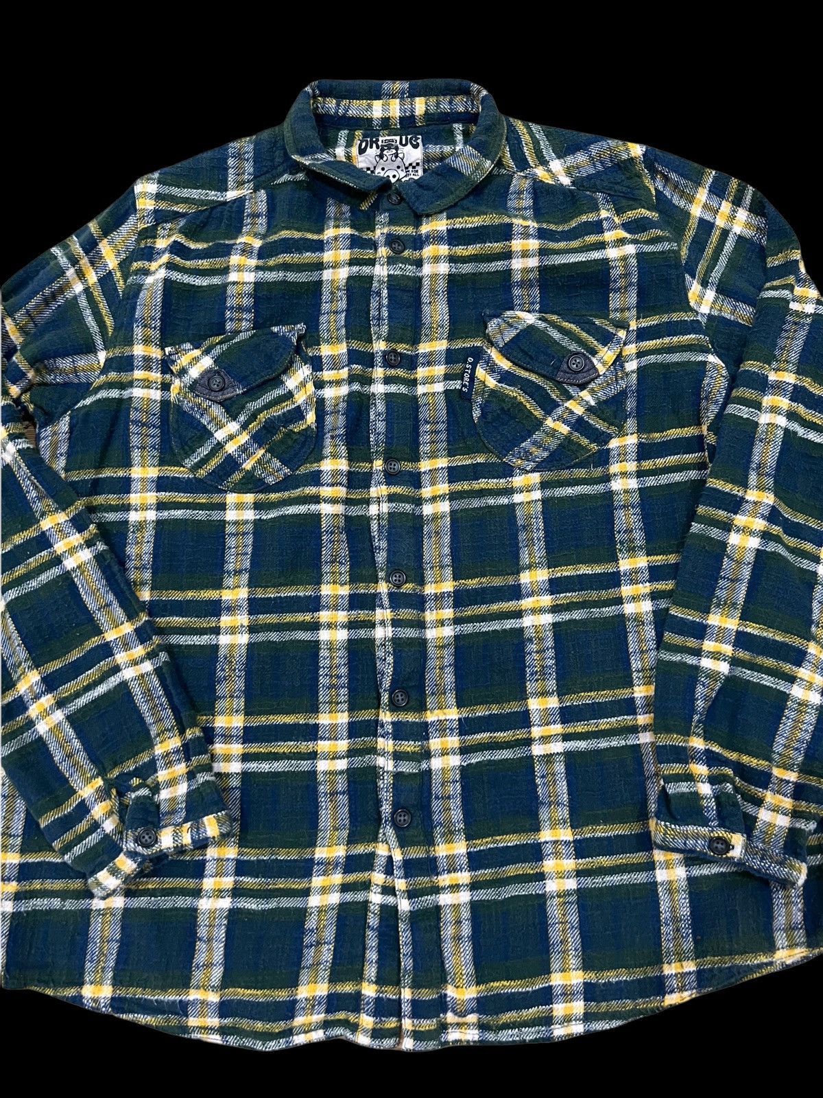 Flannel × Japanese Brand Japanese Brand Drugs Store Green Plaid Flannel Shirt Size US M / EU 48-50 / 2 - 4 Thumbnail