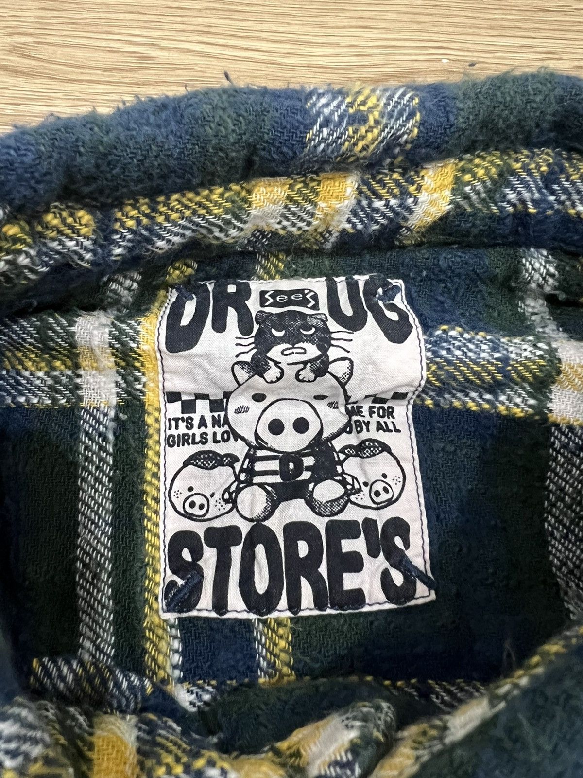 Flannel × Japanese Brand Japanese Brand Drugs Store Green Plaid Flannel Shirt Size US M / EU 48-50 / 2 - 5 Thumbnail