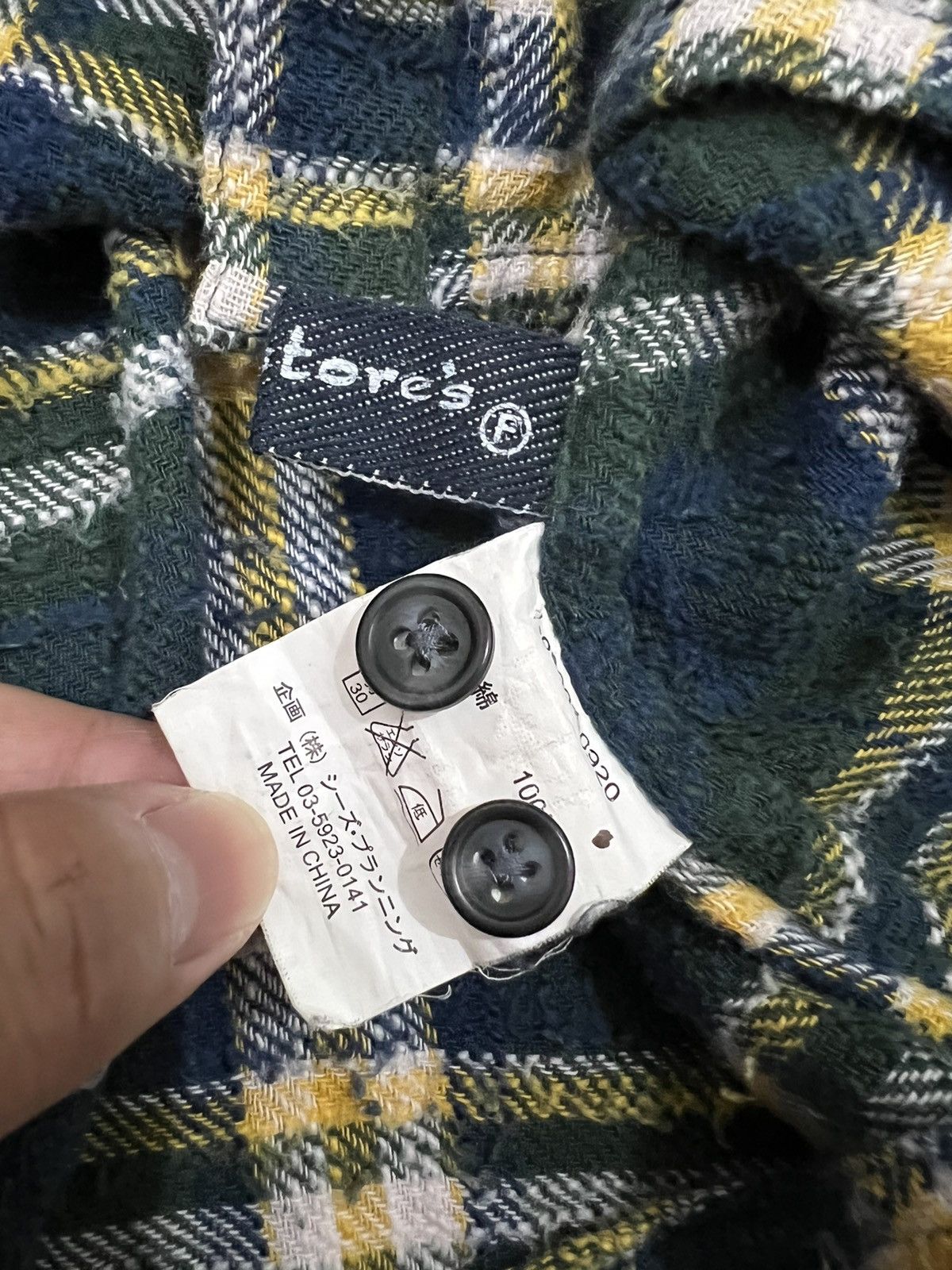 Flannel × Japanese Brand Japanese Brand Drugs Store Green Plaid Flannel Shirt Size US M / EU 48-50 / 2 - 6 Thumbnail