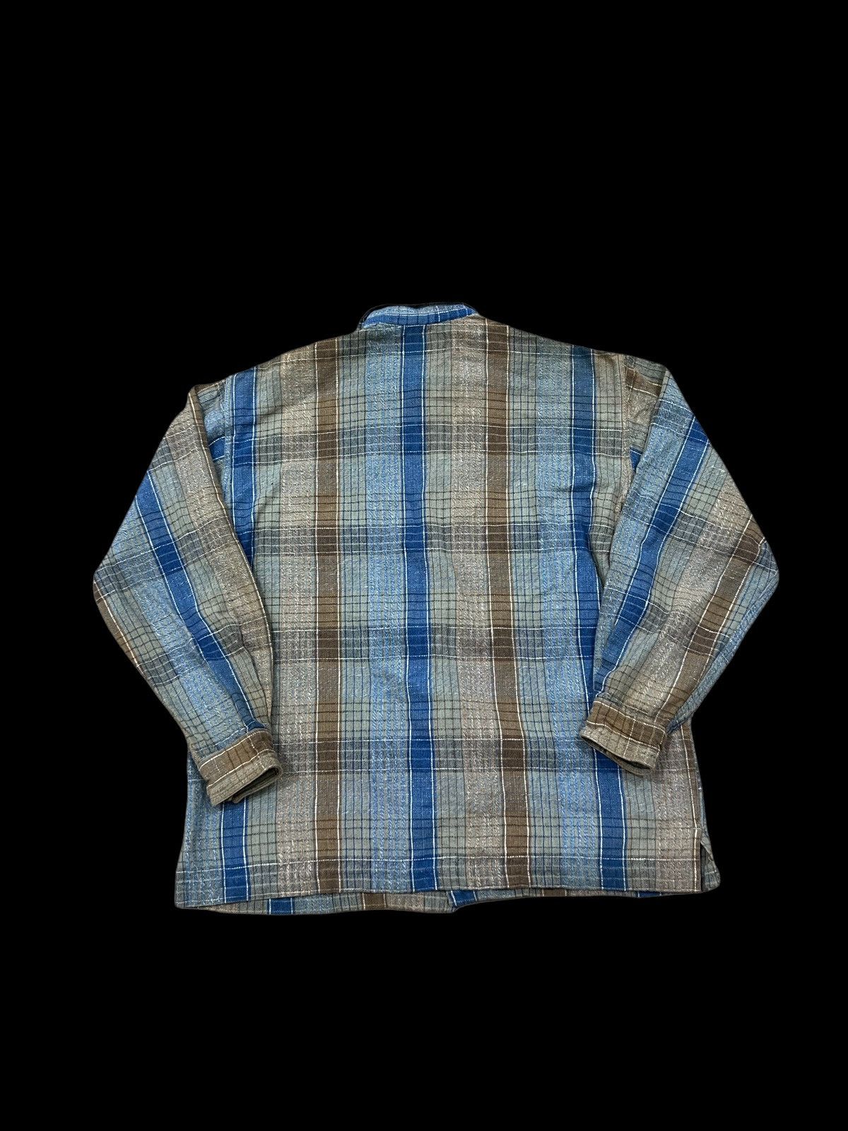 Abercrombie & Fitch × Flannel Cotton Linen Brown Plaid Checkered Flannel Size US M / EU 48-50 / 2 - 3 Thumbnail