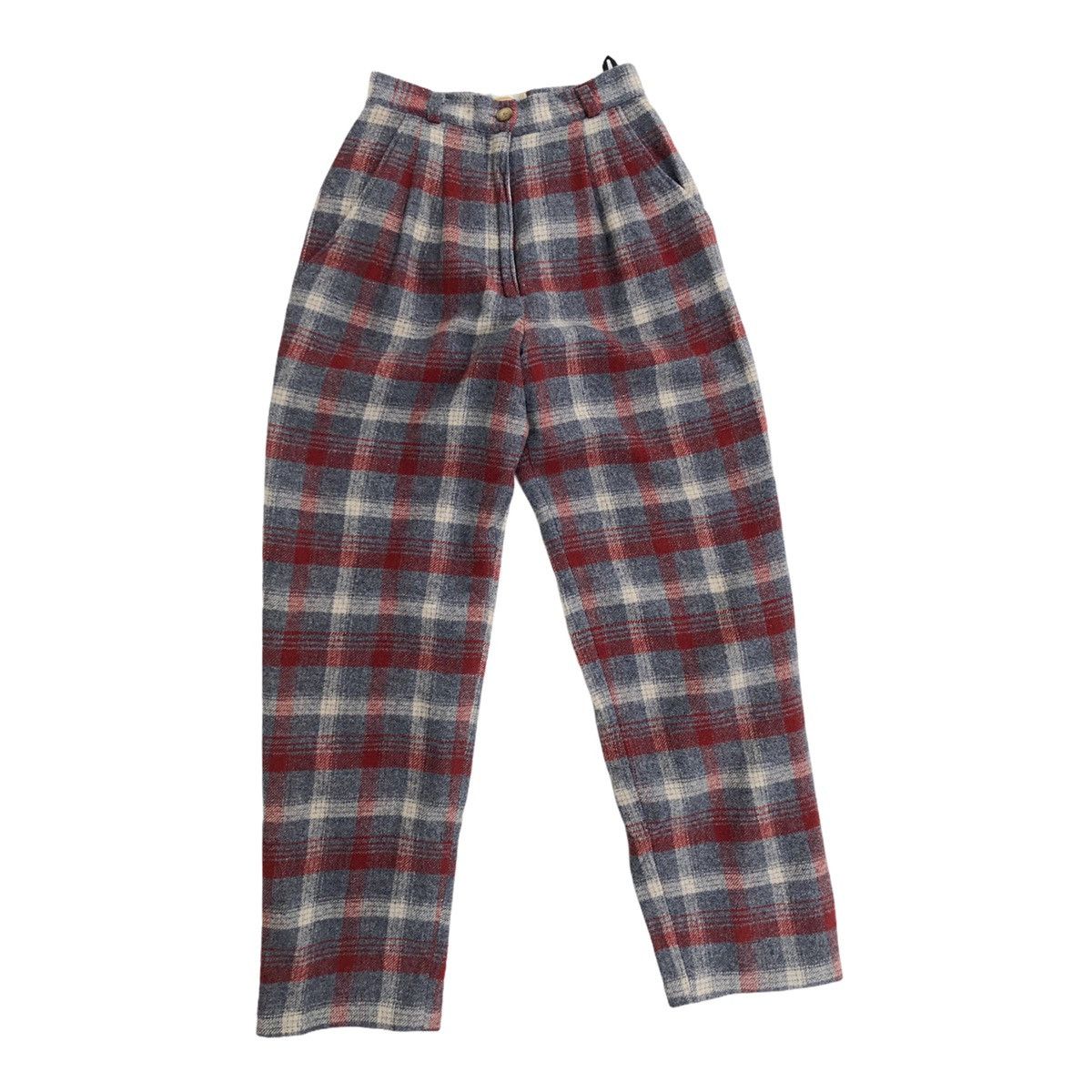 image of Japan Brand Dixie Sport Tartan Baggy High Waist Pants in Checkered, Men's (Size 26)