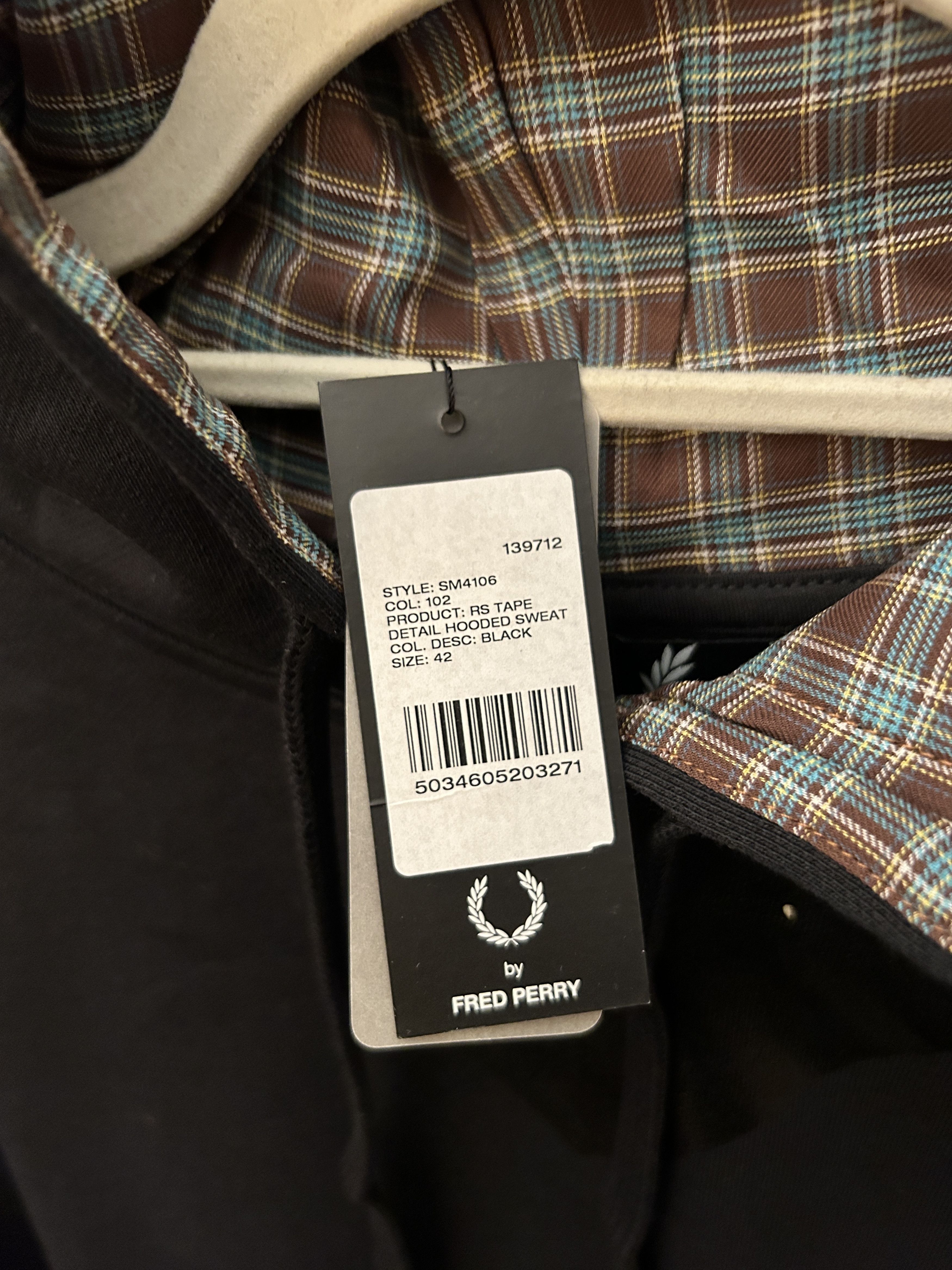 Fred Perry × Raf Simons Detail Black Tape Hoodie Size 42 ( x-large) Size US XL / EU 56 / 4 - 2 Thumbnail