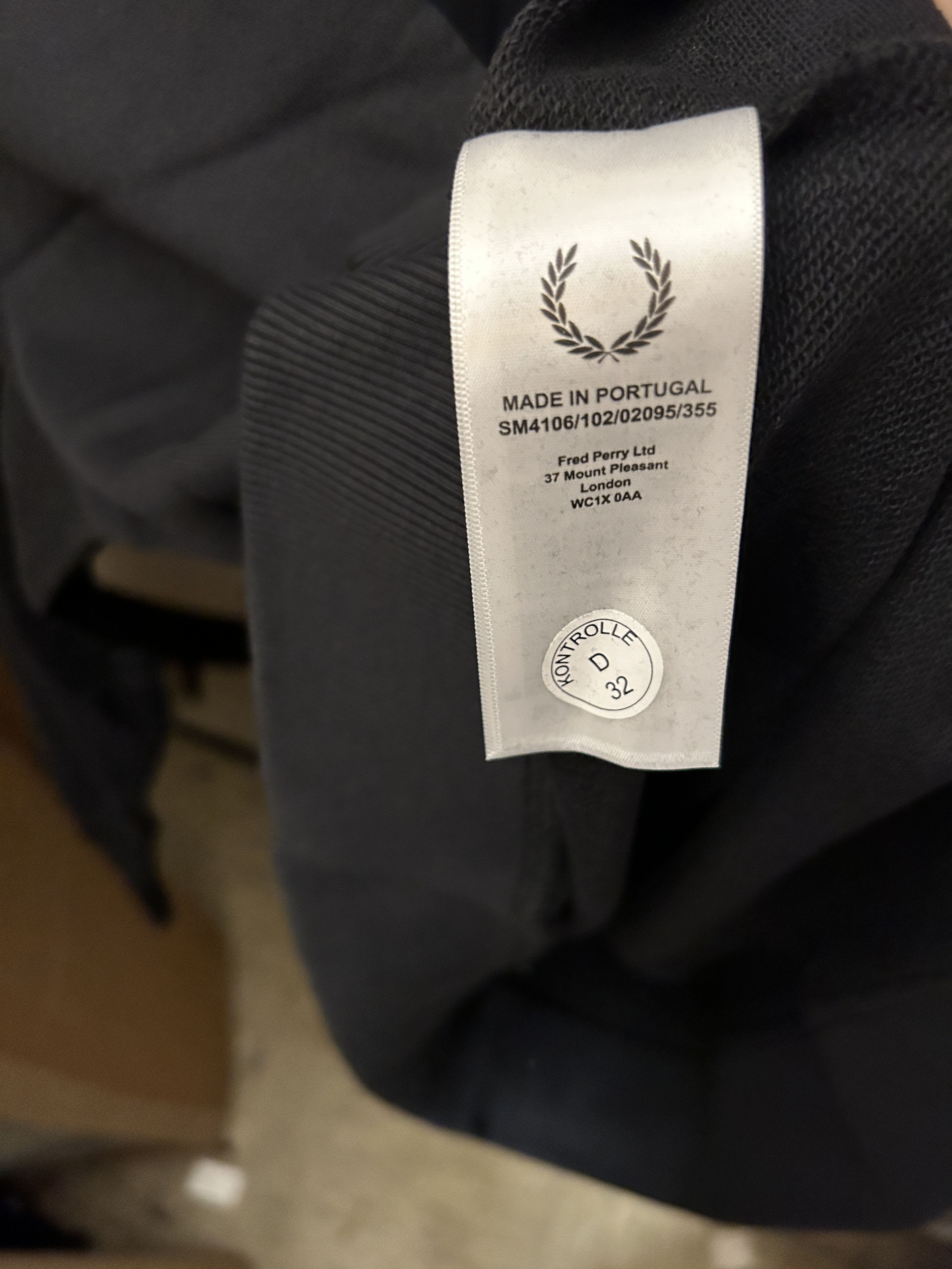 Fred Perry × Raf Simons Detail Black Tape Hoodie Size 42 ( x-large) Size US XL / EU 56 / 4 - 4 Thumbnail