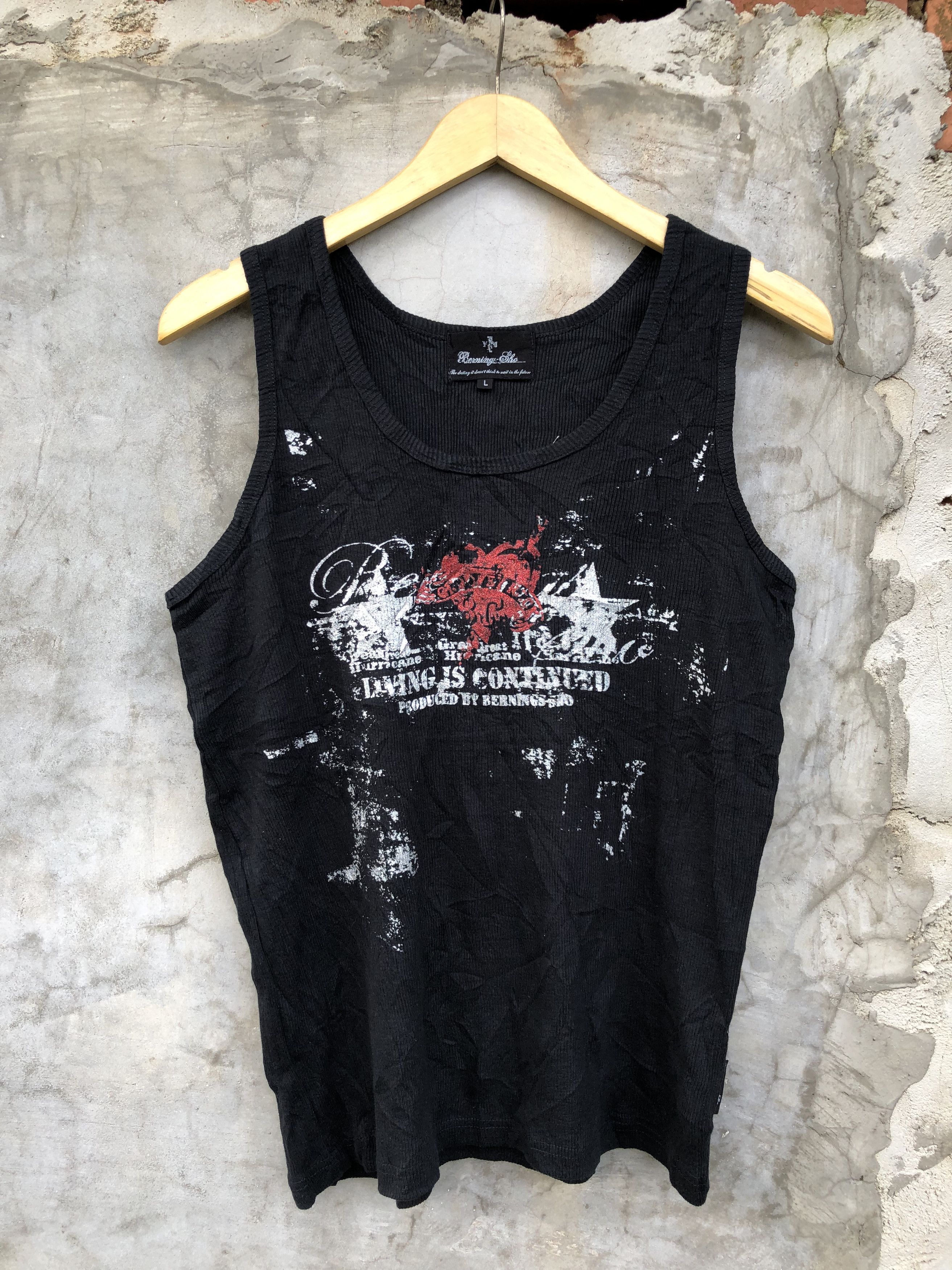 Berning Sho y2k punk Ribbed Tank top