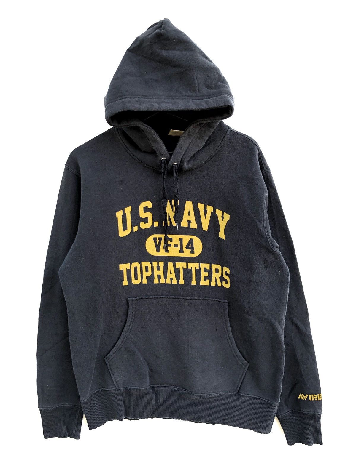 image of Avirex Hoodie Sweatshirt in Navy Blue, Men's (Size Small)