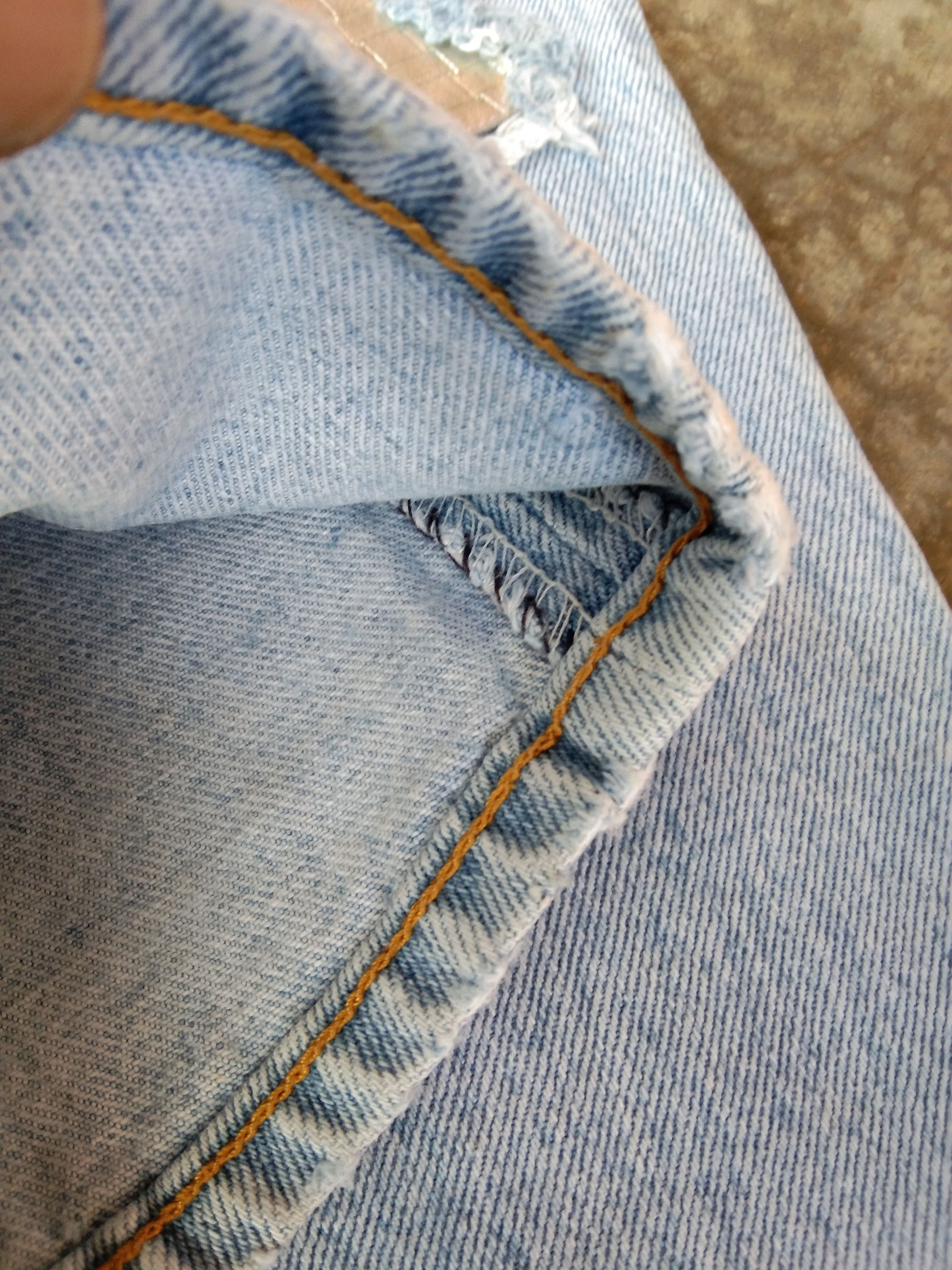 Jean 90s Vintage Defray Faded Blue Patchwork Jeans 29x30 Size US 29 - 8 Thumbnail