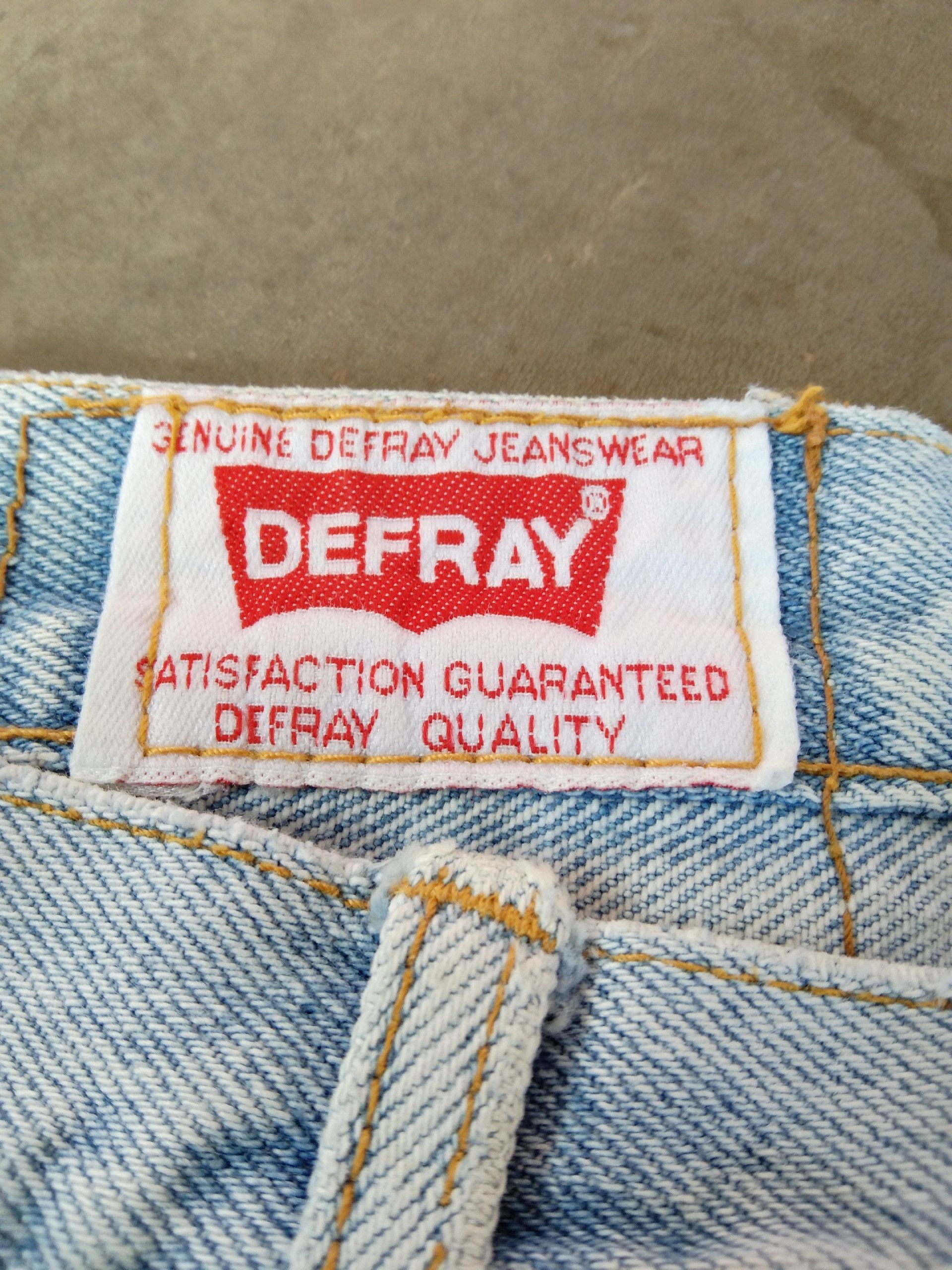 Jean 90s Vintage Defray Faded Blue Patchwork Jeans 29x30 Size US 29 - 5 Thumbnail