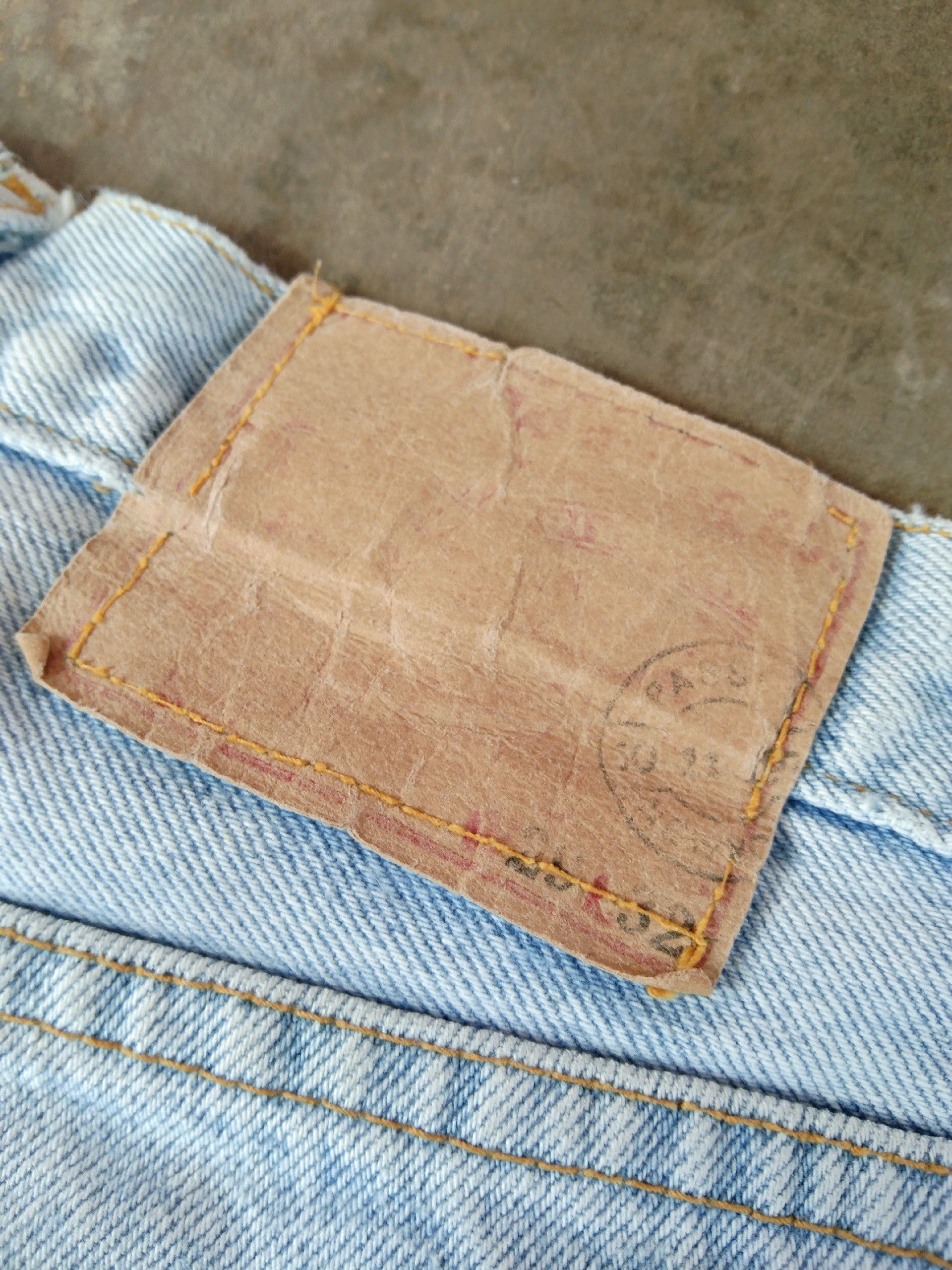 Jean 90s Vintage Defray Faded Blue Patchwork Jeans 29x30 Size US 29 - 3 Thumbnail