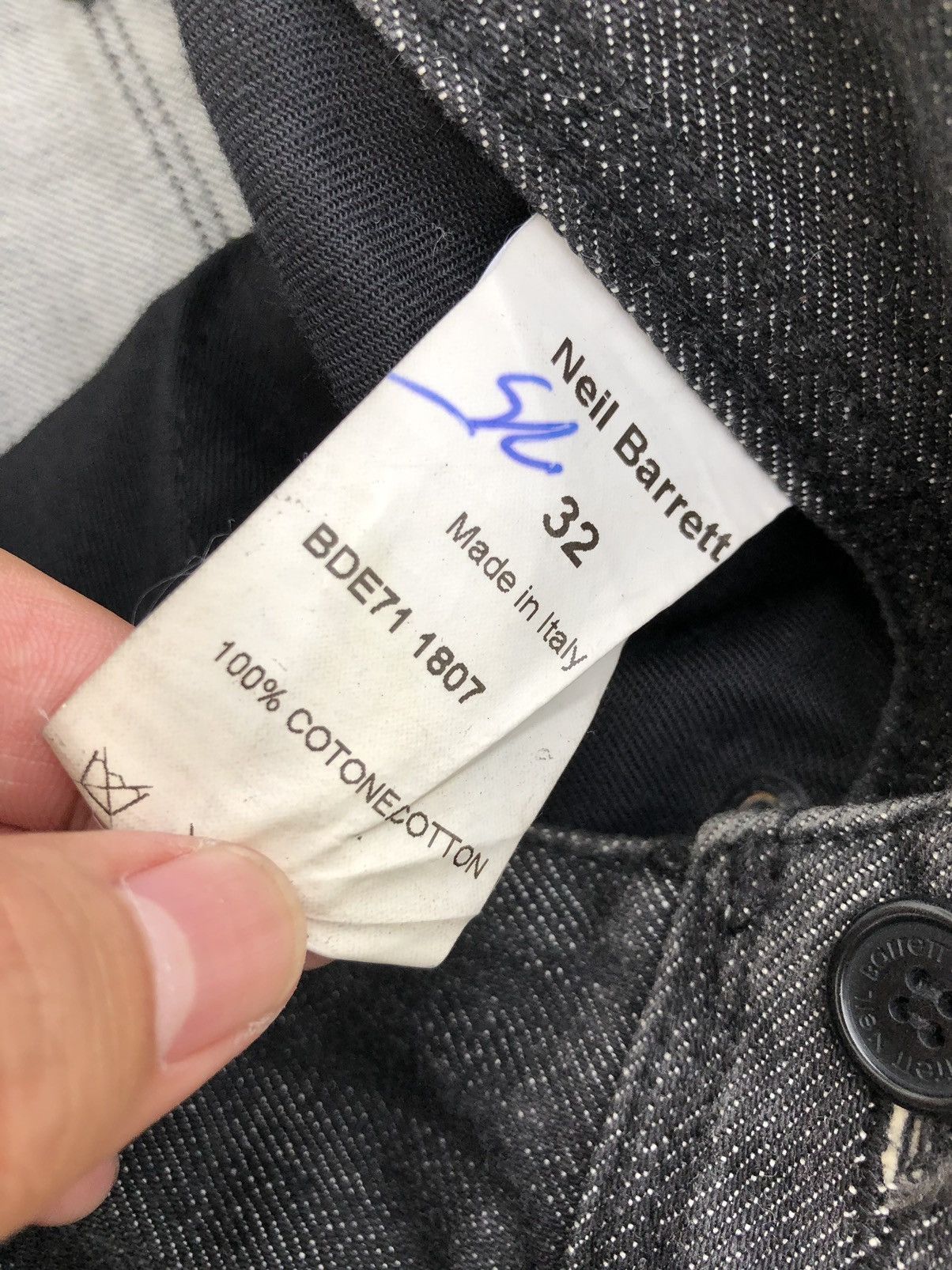 Neil Barrett Neil Barrett Black Distressed Bikers Jeans Size US 31 - 8 Thumbnail