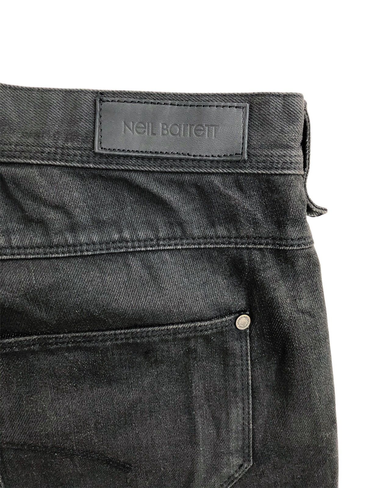 Neil Barrett Neil Barrett Black Distressed Bikers Jeans Size US 31 - 7 Thumbnail