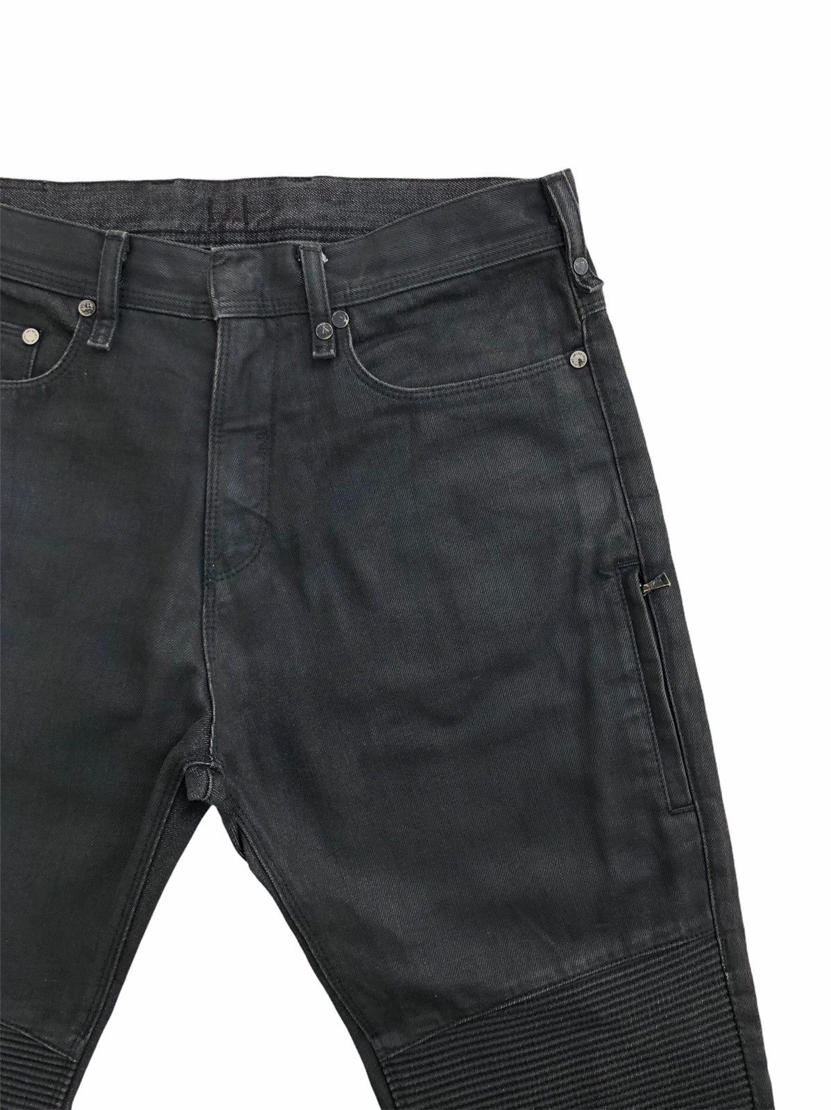 Neil Barrett Neil Barrett Black Distressed Bikers Jeans Size US 31 - 5 Thumbnail