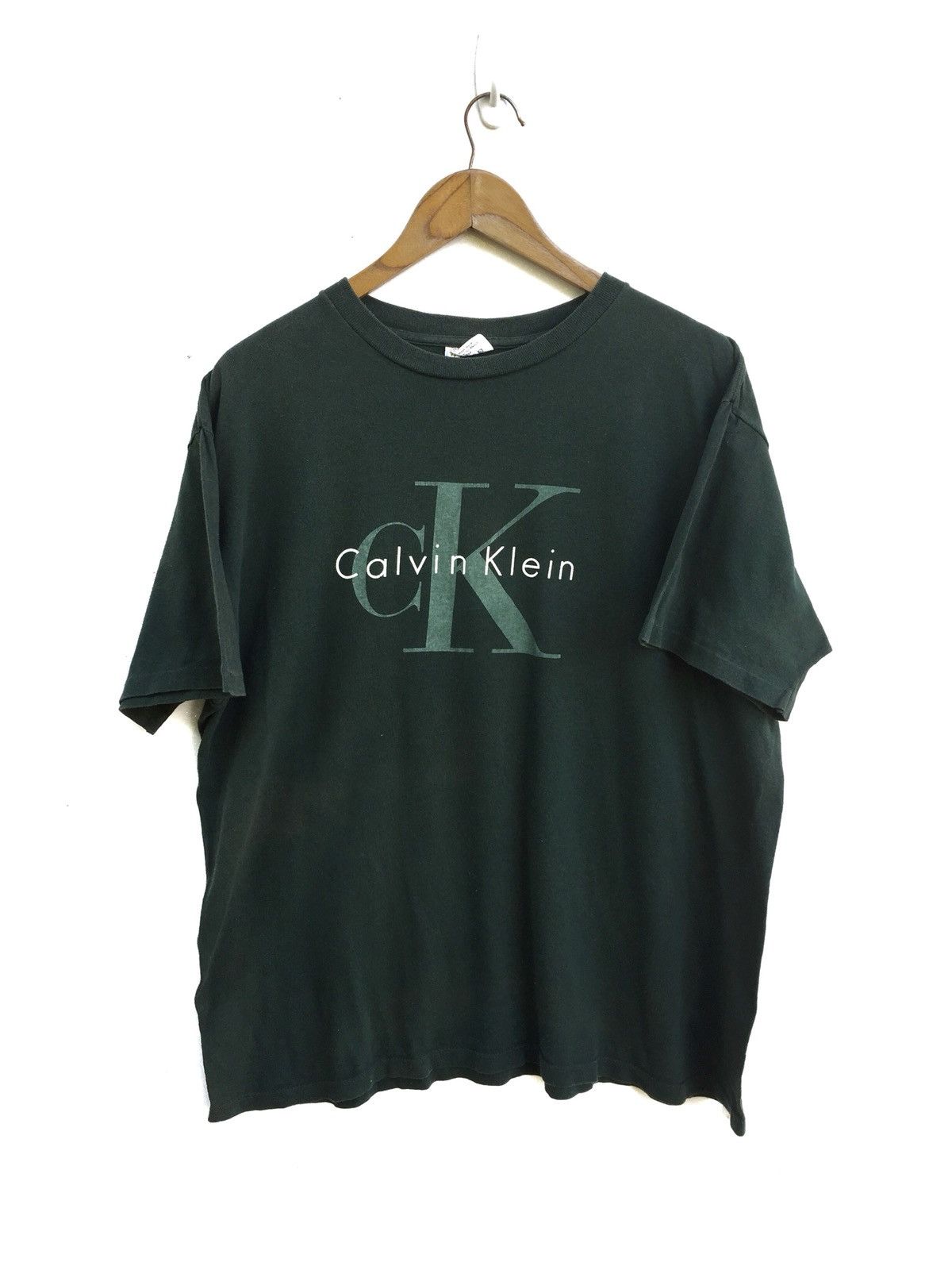Calvin Klein × Vintage Vintage CK Big Logo Tee Size US XL / EU 56 / 4 - 1 Thumbnail
