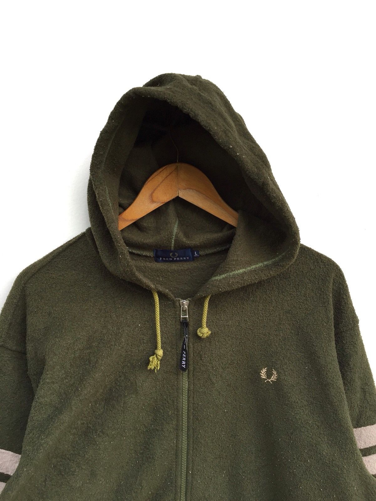 Fred Perry × Vintage Vintage Fred Perry Fleece Hoodie Zipper Sweatshirt Size US L / EU 52-54 / 3 - 3 Thumbnail