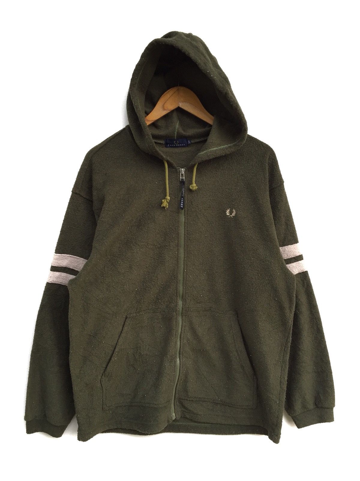 Fred Perry × Vintage Vintage Fred Perry Fleece Hoodie Zipper Sweatshirt Size US L / EU 52-54 / 3 - 1 Thumbnail