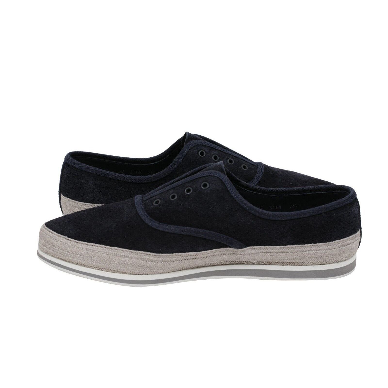 Prada Blue Grey Suede Espadrille Sneakers Size US 8.5 / EU 41-42 - 9 Thumbnail
