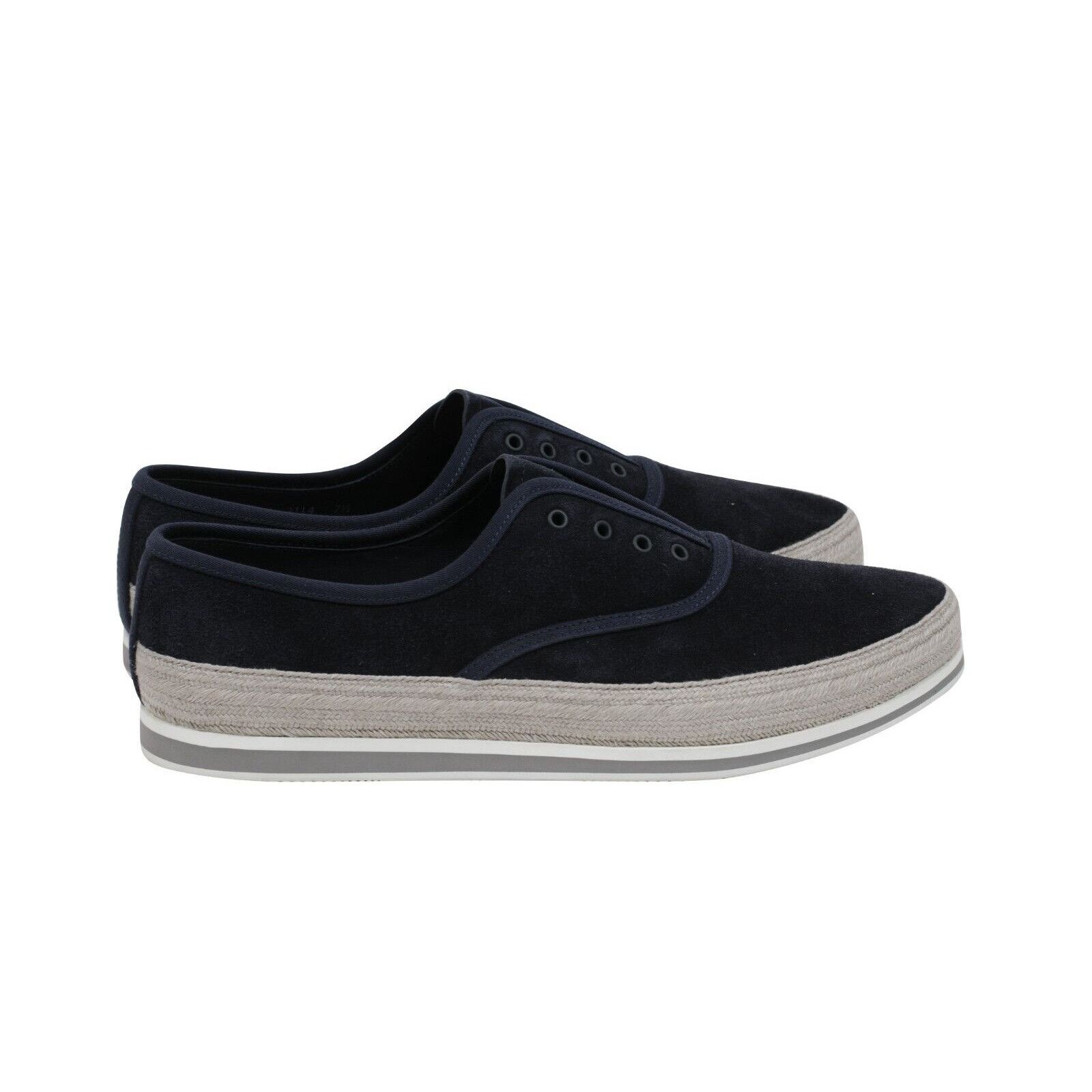 Prada Blue Grey Suede Espadrille Sneakers Size US 8.5 / EU 41-42 - 8 Thumbnail