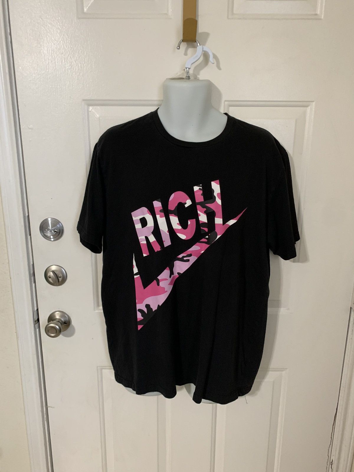 Camo Rich Logo Crewneck t shirt