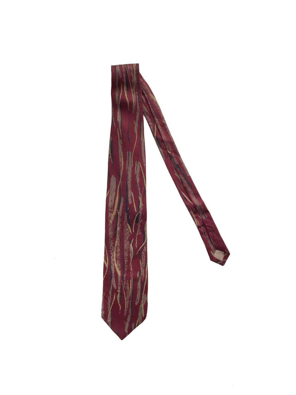 Issey Miyake Vintage Issey Miyake Abstract Design Silk Tie Size ONE SIZE - 1 Thumbnail