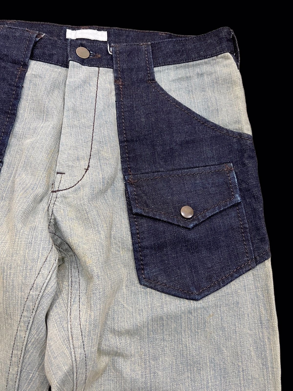 Number (N)ine × Takahiromiyashita The Soloist. VINTAGE NUMBER (N)INE PATCHWORK BUSHPANT JEANS Size US 30 / EU 46 - 7 Thumbnail