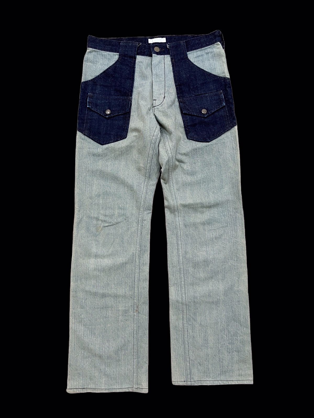 Number (N)ine × Takahiromiyashita The Soloist. VINTAGE NUMBER (N)INE PATCHWORK BUSHPANT JEANS Size US 30 / EU 46 - 1 Thumbnail