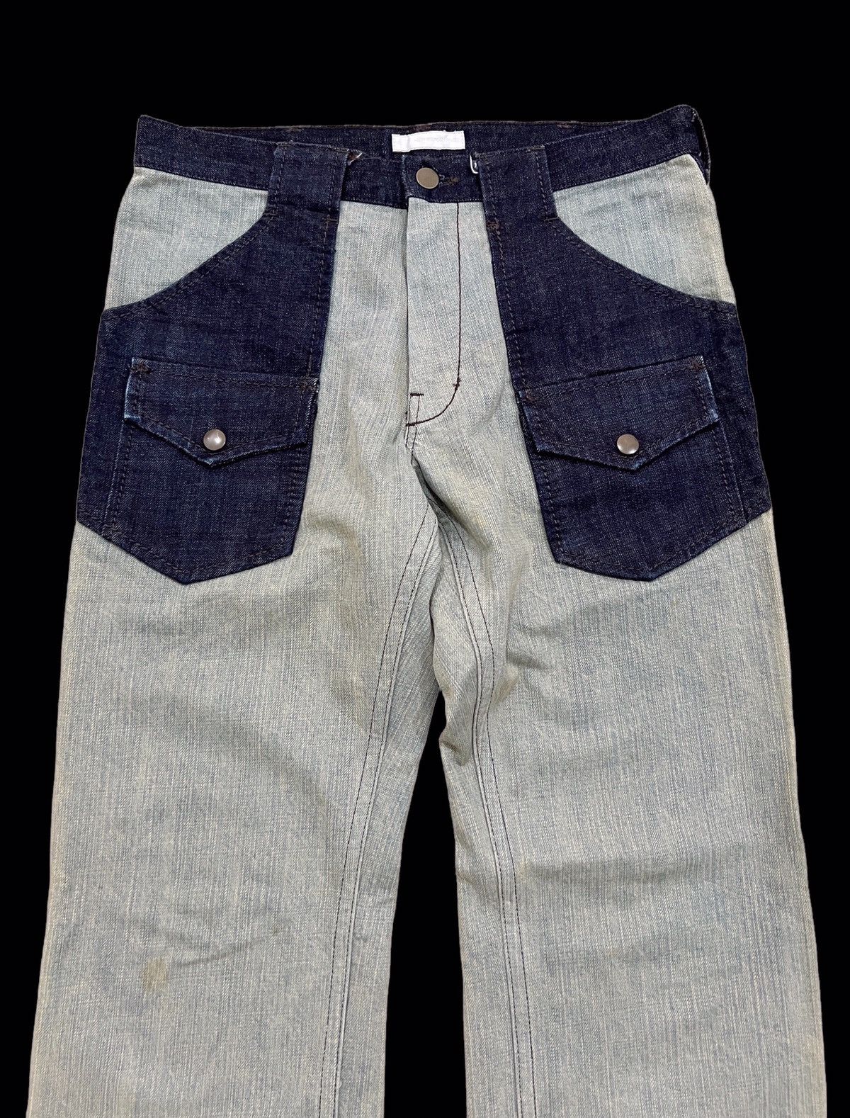Number (N)ine × Takahiromiyashita The Soloist. VINTAGE NUMBER (N)INE PATCHWORK BUSHPANT JEANS Size US 30 / EU 46 - 3 Thumbnail
