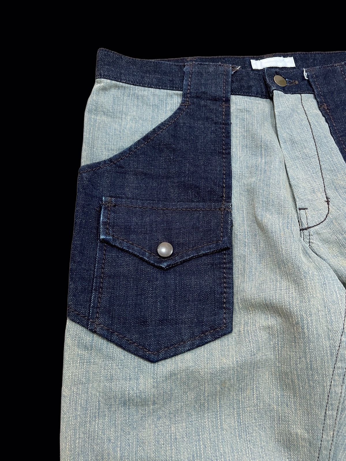 Number (N)ine × Takahiromiyashita The Soloist. VINTAGE NUMBER (N)INE PATCHWORK BUSHPANT JEANS Size US 30 / EU 46 - 8 Thumbnail