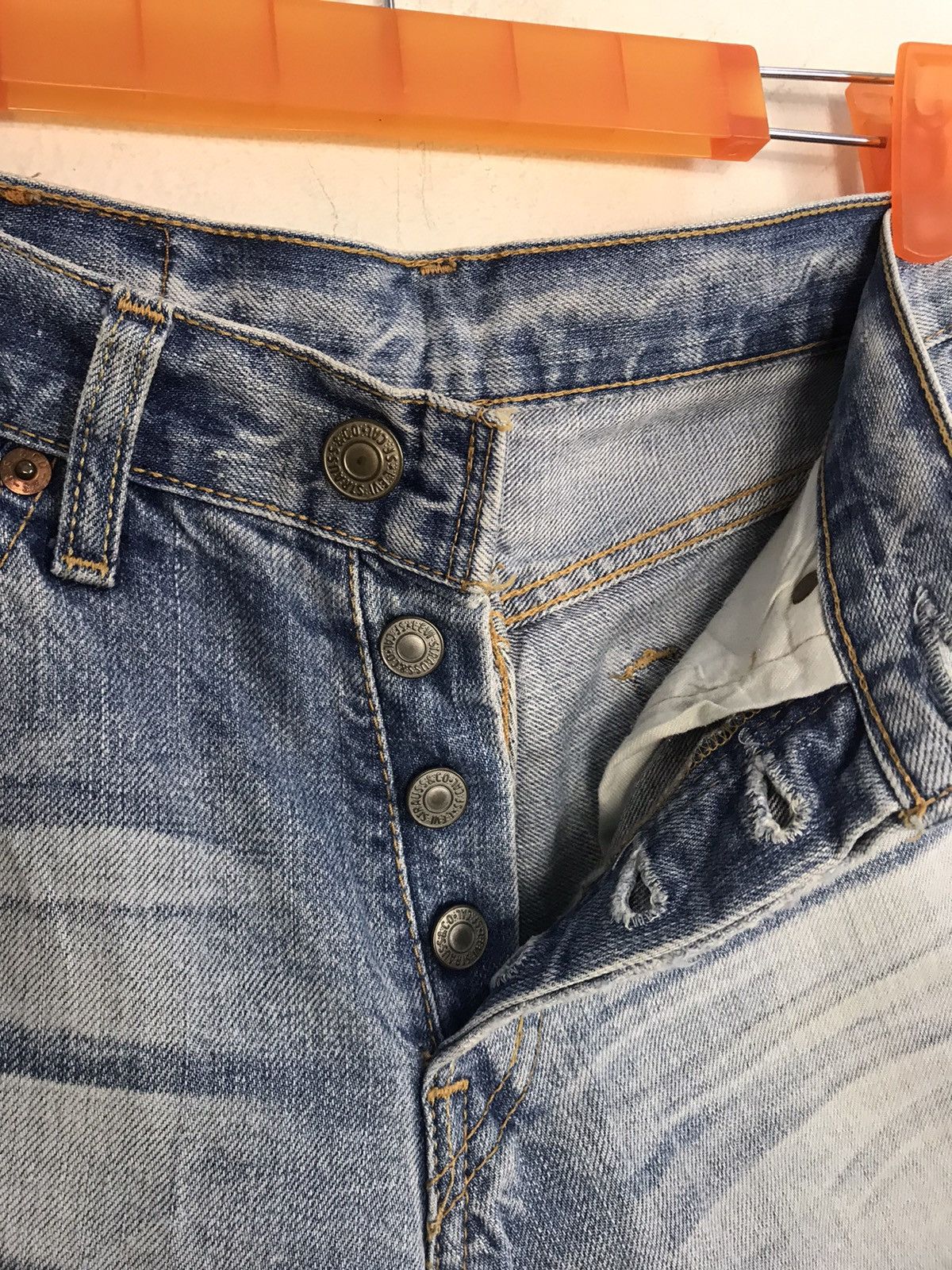 Levi's Levi's Strauss 501 Button Fly Jeans Pants Fits Size 28 Size 28" / US 6 / IT 42 - 7 Thumbnail