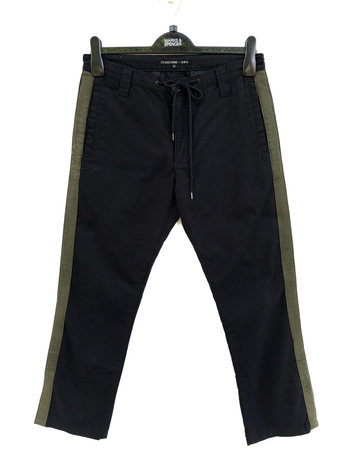 Japanese Brand × SHIPS Ships X Studio Oribe Green Side Tape Casual Cotton Pant Size US 29 - 1 Thumbnail