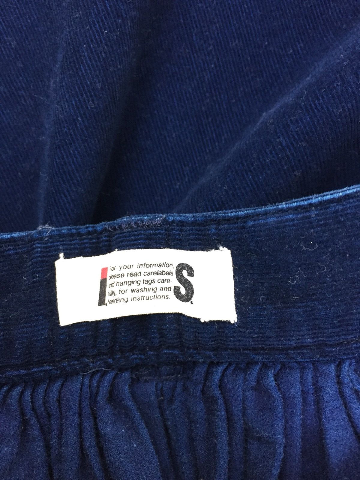 Issey Miyake Vintage 80s Issey Miyake Sport Navy Blur Corduroy Size 22" - 6 Thumbnail