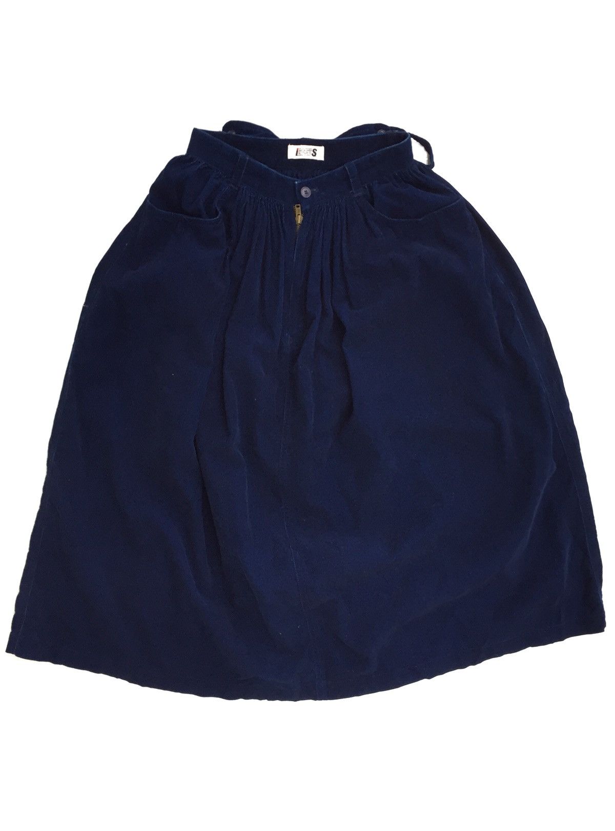 Issey Miyake Vintage 80s Issey Miyake Sport Navy Blur Corduroy Size 22" - 1 Thumbnail