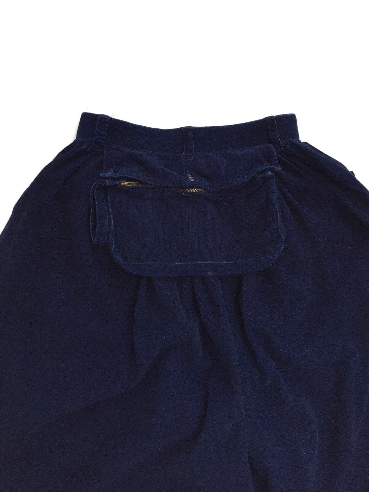 Issey Miyake Vintage 80s Issey Miyake Sport Navy Blur Corduroy Size 22" - 4 Thumbnail