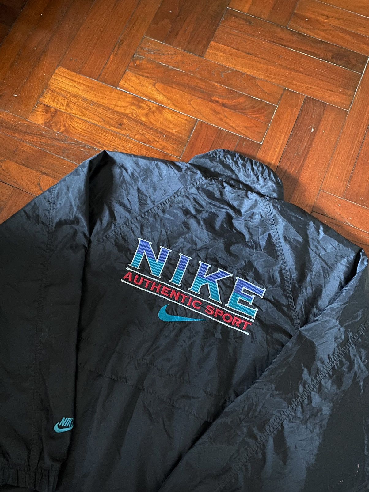 Vintage Nike Spell Out Authentic Sport Windbreaker Jacket