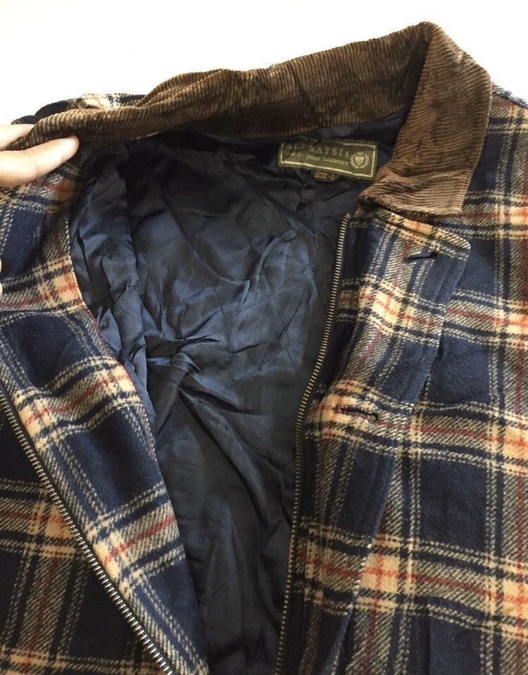 Japanese Brand ABURAYSIA Vintage wool checkered worker flannel jacket Size US L / EU 52-54 / 3 - 6 Thumbnail