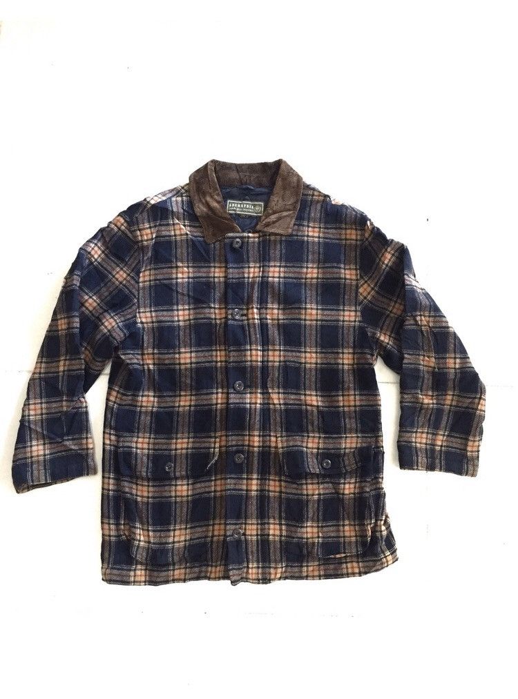 Japanese Brand ABURAYSIA Vintage wool checkered worker flannel jacket Size US L / EU 52-54 / 3 - 1 Thumbnail