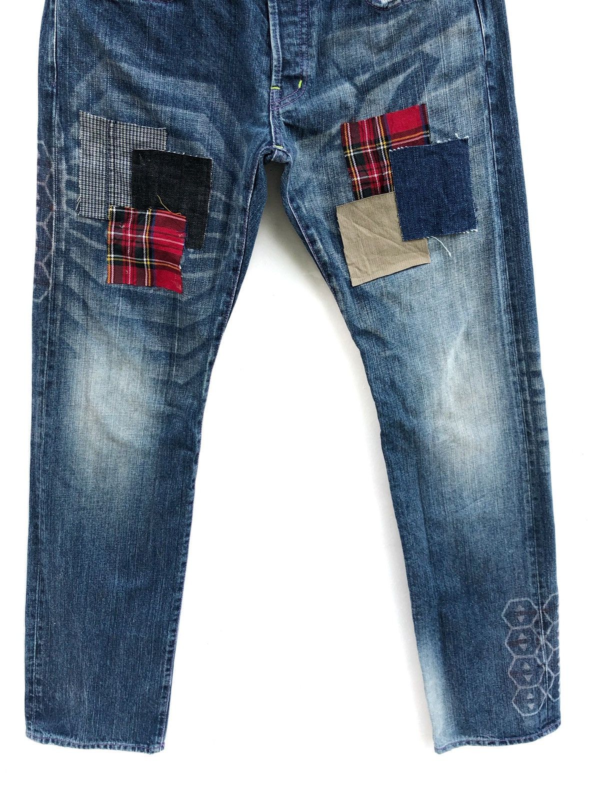 Hysteric Glamour × Japanese Brand Made in Japan Nerv Patchwork Jeans Hysteric Glamour Style Size US 32 / EU 48 - 4 Thumbnail